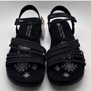 Skechers Womens Raggae Slim Coffee Run Sandals In Black Size 10 W